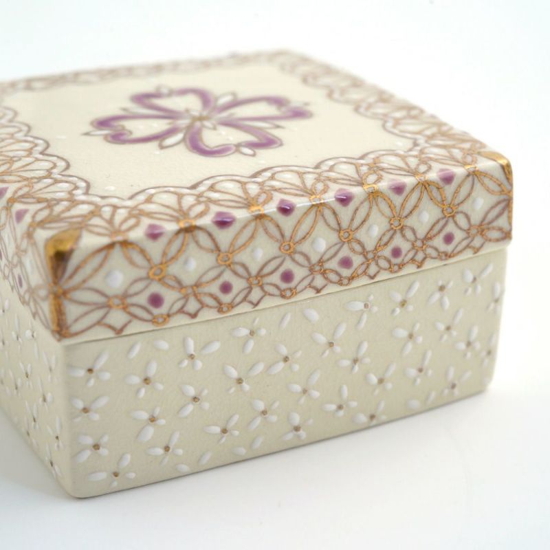 松村かなこ（まつむらかなこ） 【松村かなこ】京金彩 四角蓋物〈1個