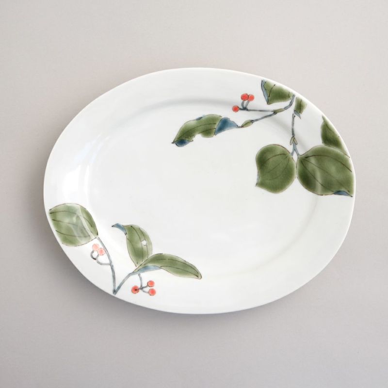 元女貴之（がんにょたかゆき） 【元女貴之】山帰来オーバル皿〈1枚