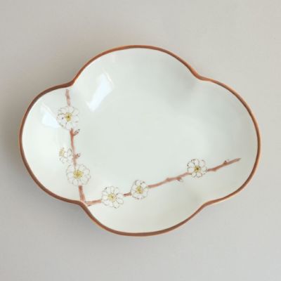 元女貴之（がんにょたかゆき） 【元女貴之】梅7寸モッコ皿A〈1枚