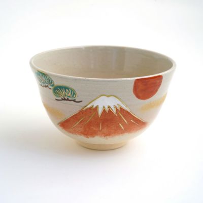 京焼・清水焼 抹茶碗 【京焼・清水焼】扇面四季草花 抹茶碗〈1個〉 |皿