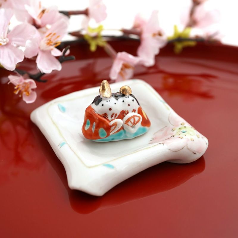 多田利子（ただとしこ） 【多田利子】豆陶雛 A（陶雛・受皿）〈1組〉 1