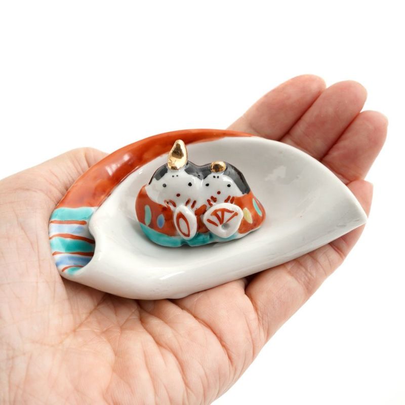 多田利子（ただとしこ） 【多田利子】豆陶雛 D（陶雛・受皿）〈1組〉 1