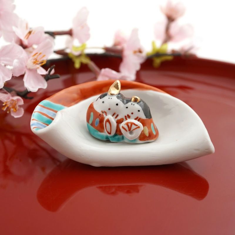 多田利子（ただとしこ） 【多田利子】豆陶雛 D（陶雛・受皿）〈1組〉 1