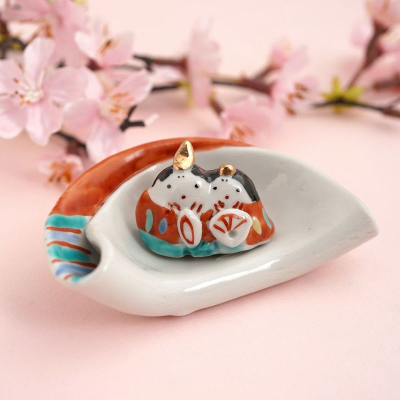 多田利子（ただとしこ） 【多田利子】豆陶雛 D（陶雛・受皿）〈1組〉 1