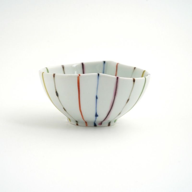 有田焼・伊万里焼（佐賀県） 【有田焼】染錦線十草 桃型小付〈1個