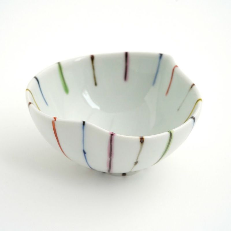 有田焼・伊万里焼（佐賀県） 【有田焼】染錦線十草 桃型小付〈1個