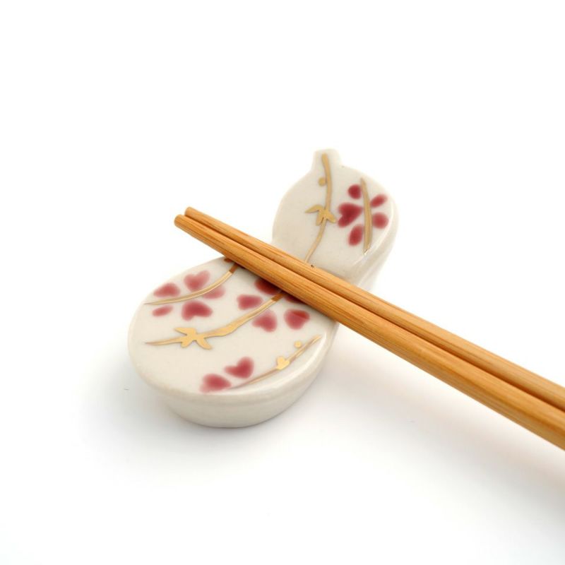 京焼・清水焼（京都府） 【京焼・清水焼】枝垂れ桜 丸瓢箸置〈5個