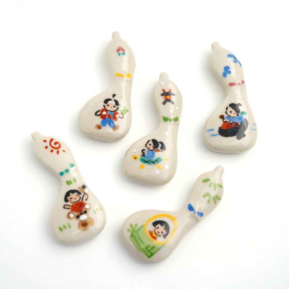 京焼・清水焼（京都府） 【京焼・清水焼】昔話 新丸瓢箸置〈5個〉 |皿