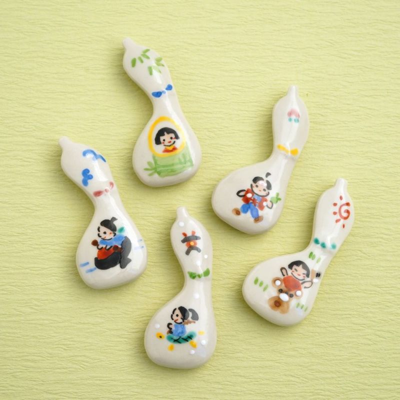 京焼・清水焼（京都府） 【京焼・清水焼】昔話 新丸瓢箸置〈5個〉 |皿