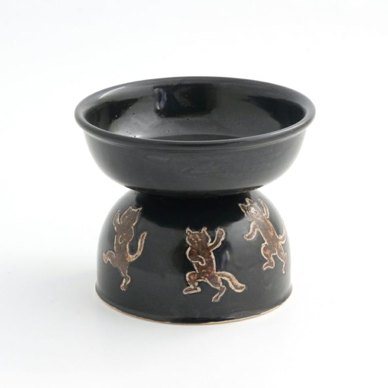 ねこ日和_長﨑絢（ながさきあや） 【長﨑絢】フードボウル 踊る猫〈1個