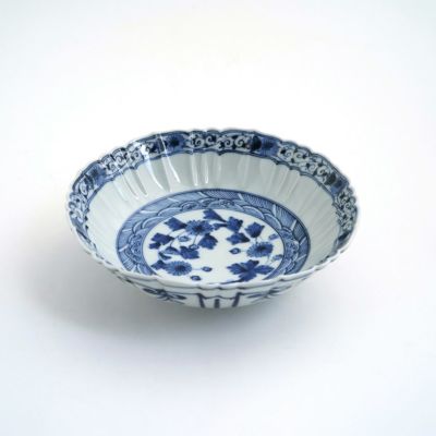 山本長左（やまもとちょうざ） 【山本長左】菊型中鉢 花鳥〈1個〉 |皿