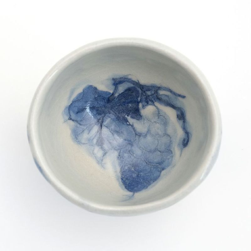 登り窯作品 【森里龍生】染付葡萄ぐい呑〈1個〉 |皿や鉢など和食器の