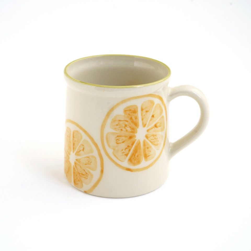 フルーツ柄のうつわ 【萬古焼】オレンジ マグ〈1個〉 |皿や鉢など和