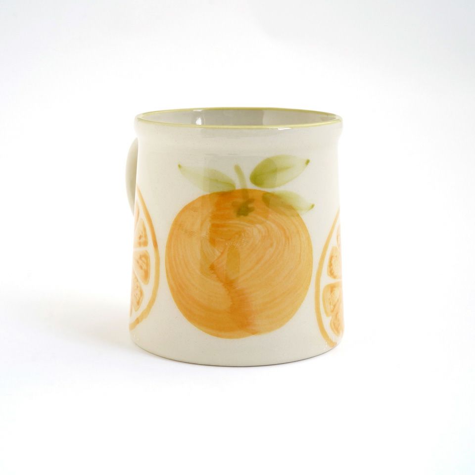 フルーツ柄のうつわ 【萬古焼】オレンジ マグ〈1個〉 |皿や鉢など和